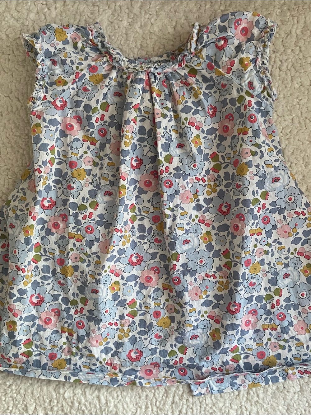 Bonpoint Girls Floral Sleeveless Top in Liberty of London Floral Pattern